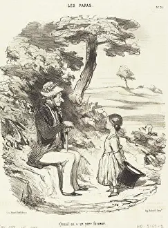 Gender Prints: Quand on a un pere farceur, 1848. Creator: Honore Daumier