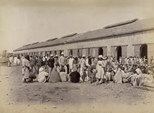 Quarantine Prints: Quarantine area, during bubonic plague outbreak, Karachi, India, 1897. Creator: Unknown
