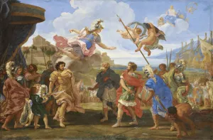 Roman School Prints: The quarrel between Agamemnon and Achilles, ca. 1695. Creator: Gaulli (Il Baciccio)
