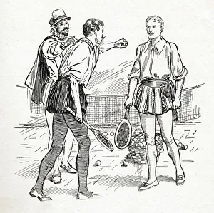 Quarrel Between Sir Philip Sidney and the Earl of Oxford, c1900. Creator: Howard Davie