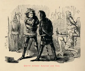Quarrel between Somerset and York. Artist: John Leech