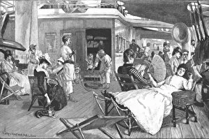 Relaxation Collection: The Quarter Deck of a P and O Steamer, 1888. Creator: Unknown