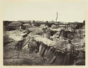 Fort Gallery: Quarters of Men in Fort Sedgwick, May 1865. Creator: Alexander Gardner