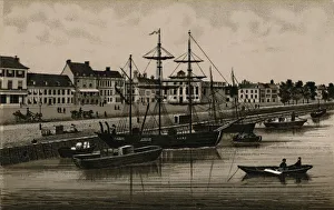 Great Yarmouth Prints: The Quay, c1880. Creator: Unknown