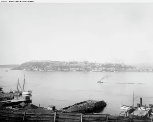 Quebec Quebec Canada Prints: Quebec from Levis, Quebec, between 1890 and 1901. Creator: Unknown