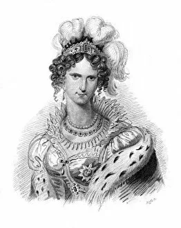Adelaide Of Saxe Coburg Meiningen Gallery: Queen Adelaide, queen consort of King William IV, 19th century.Artist: Roffe