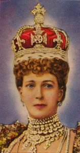 Commemorative Prints: Queen Alexandra, consort of King Edward VII, at her coronation, 1902 (1935)