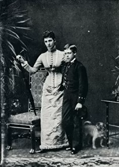 Sir Richard Gallery: Queen Alexandra and her second son, the future King George V, c1877 (1910)