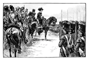 The Queen at the camp at Chobham, Surrey, 1853, (1888)