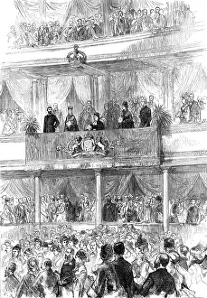 Albert Hall Prints: The Queen at the Concert in the Royal Albert Hall, 1876. Creator: C.R