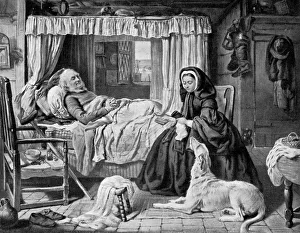 Osborne House Gallery: The Queen in a Cottage Bedroom, late 19th century, (c1920)