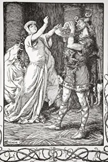Dora Curtis Gallery: The Queen cried to him to forbear, 1905. Artist: Dora Curtis