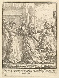 Inevitability Prints: Queen, from the Dance of Death, 1651. Creator: Wenceslaus Hollar