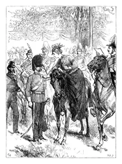 The Queen distributing the Victoria Crosses in Hyde Park, London, c1850s, (c1888) The Queen distributing the Victoria Crosses in Hyde Park, London, c1850s, (c1888)