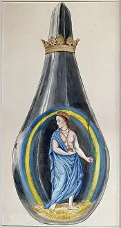 Mercury Prints: A queen dressed in blue, representing mercury