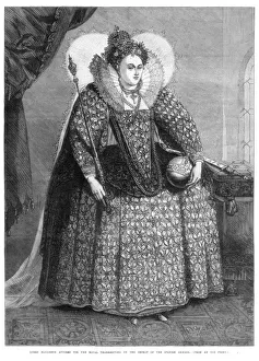 Armada Prints: Queen Elizabeth attired for the royal thanksgiving on the defeat of the Spanish Armada