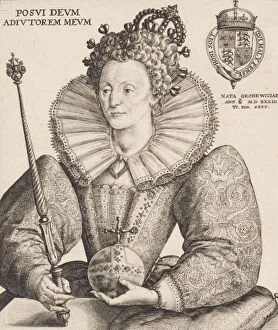 Elizabeth Tudor Collection: Queen Elizabeth I, 1592. Creator: Crispijn de Passe I