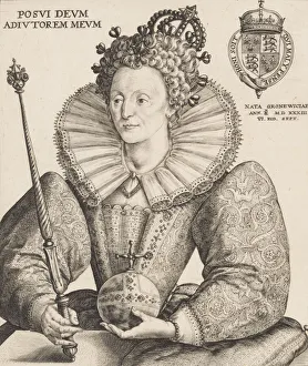 Latin Prints: Queen Elizabeth I, 1592. Creator: Crispijn de Passe I