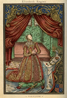 John Richard Green Collection: Queen Elizabeth I at prayer, 1569, (1893)