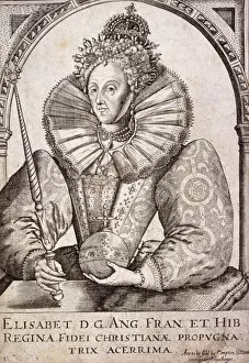 Choker Gallery: Queen Elizabeth I with sceptre and orb, c1650