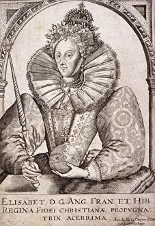 Choker Gallery: Queen Elizabeth I with sceptre and orb, c1650