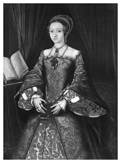 Queen Elizabeth I when young, c1546, (1896).Artist: Boussod, Valadon & Co Queen Elizabeth I when young, c1546, (1896).Artist: Boussod, Valadon & Co