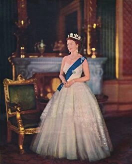 Elizabeth Ii Collection: Queen Elizabeth II, 1953. Artist: Sterling Henry Nahum Baron