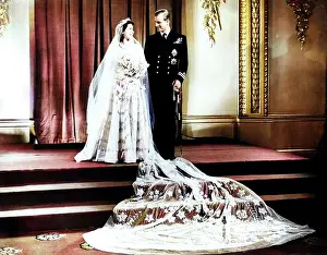 Philip Prince Prints: Queen Elizabeth II (b1926) and Prince Philip (b1921), 1947. Creator: Unknown