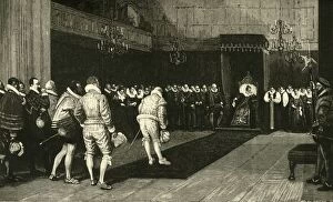 Queen Of England Collection: Queen Elizabeth Receiving the French Ambassadors after the Massacre of St. Bartholomew, 1890