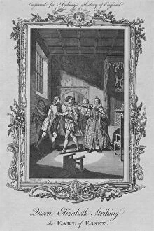 Elizabeth Tudor Collection: Queen Elizabeth striking the Earl of Essex, 1773