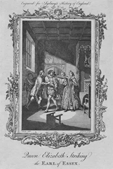 Queen Of England Collection: Queen Elizabeth striking the Earl of Essex, 1773