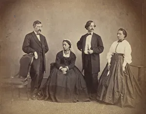 Gardner Alexander Prints: Queen Emma of Hawaii and Her Entourage, 1865. Creator: Alexander Gardner