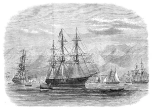 Rigging Prints: Queen Emma of the Sandwich Islands leaving H