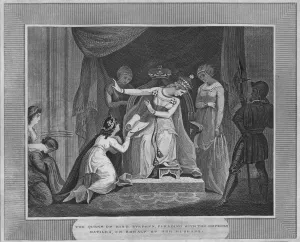 Refusing Gallery: The Queen of King Stephen, Pleading with the Empress Matilda, on behalf of Her Husband, 1838