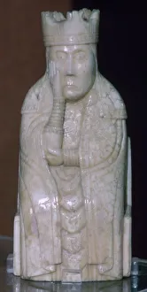 Norse Prints: A Queen - The Lewis Chessmen, (Norwegian?), c1150-c1200