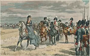 Mecklenburg Strelitz Collection: Queen Louisa Reviewing the Prussian Army, 1896