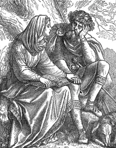 Joseph Noel Paton Prints: Queen Margaret Reading the Bible to King Malcolm