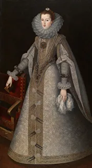 Prayer Book Prints: Queen Margaret of Spain, c. 1610. Creator: Andres Lopez Polanco
