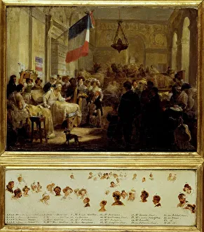 Hospital Bed Prints: Queen Marie-Amelie, accompanied by Madame Adelaide