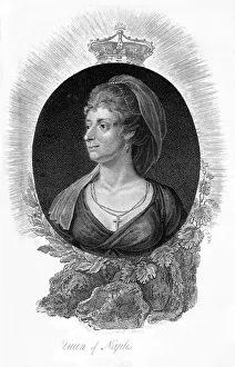 Habsburg Lotharingen Prints: Queen Marie Caroline of Naples, 1807. Artist: V Hood
