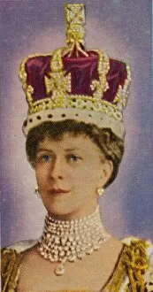 Queen Mary, consort of King George V, at her coronation, 1911 (1935)