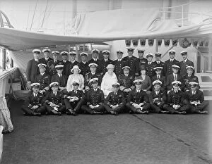 Sailors Collection: Queen Mary and King George V on board HMY Victoria and Albert, 1930. Creator