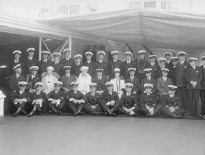 Admiral Of The Fleet Gallery: Queen Mary and King George V on board HMY Victoria and Albert, 1932. Creator