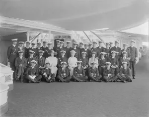 Queen Mary and King George V on board HMY Victoria and Albert, 1922. Creator
