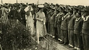 Hm Queen Mary Gallery: Queen Mary in northern France, First World War, July 1917, (c1920). Creator: Unknown