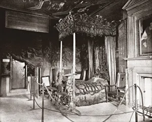 Holyroodhouse Prints: Queen Marys Bedroom at Holyroodhouse, Edinburgh, Scotland, 1894. Creator: Unknown