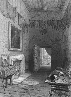 Challis Collection: Queen Marys Closet, Holyrood. (Scene of the Murder of Rizzio), c1850. Artist: Ebenezer Challis