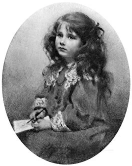 Images Dated 29th November 2007: The Queen Mother as a child, c 1905 (1910). Artist: Mabel Emily Hankey