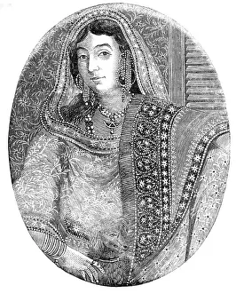 Jewels Prints: The Queen of Nepaul, 1857. Creator: Unknown