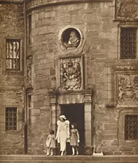 Elizabeth Angela Margu Collection: The Queen at Her Old Home, Glamis Castle, c1936 (1937)